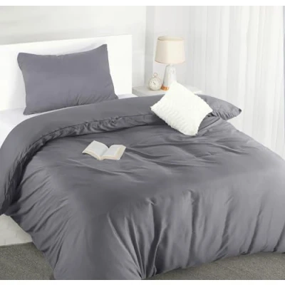 Imagen de Utopia Bedding Funda Nordica Cama 90 Microfibra Juego de Edredon 135x200 cm y 1 Almohada 50x75 (Gris)
