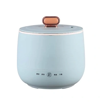 Imagen de ZHANGMIN Olla Arrocera Pequeña, Mini Eléctrica De 1,8 L con Antiadherente For 1 2 Personas, 4 Funciones Multicocina Hacer Arroz, Sopa, Avena, Pastel (Color : Blue)