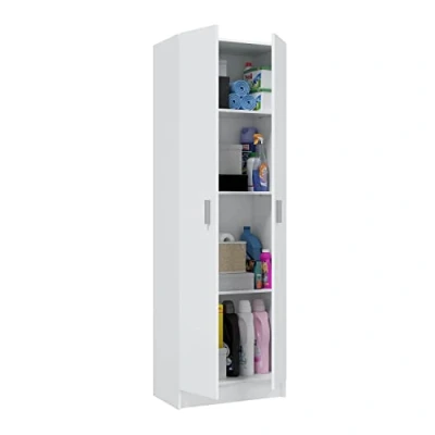 Imagen de Habitdesign Armario Multiusos, 2 Puertas, Auxiliar, Acabado en Color Blanco Mate, Medidas 58,5 cm (Ancho) x 180 (Alto) 37 (Fondo)