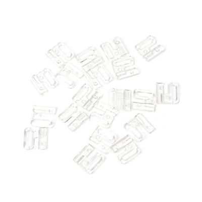 Imagen de PHILSP Bralette Hebilla 10 x Craft Rectángulo de plástico Ganchos grifo y cierre costura en traje baño sujetador BIKINI transparente 14mm