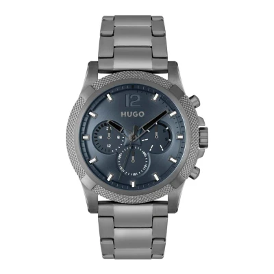 Imagen de HUGO Impress FOR HIM Cronógrafo grau blau grau, Hombre, Talla: One Size,