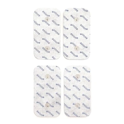 Imagen de 4 Electrodos de axion para TENS y EMS 10x5cm Compatibles con su aparato COMPEX autoadhesivos, parches, pads, varios usos Electroestimulación