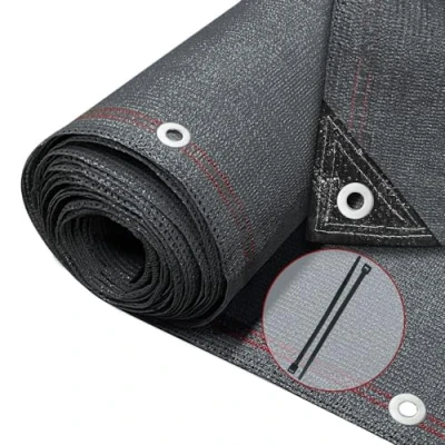 Imagen de VOUNOT Malla Sombreo y Ocultación 1x10m, Valla Privacidad 230 g/m² HDPE Protección UV, Red de Sombra con Bridas, para Jardín, Huerto, Balcón, Antracita