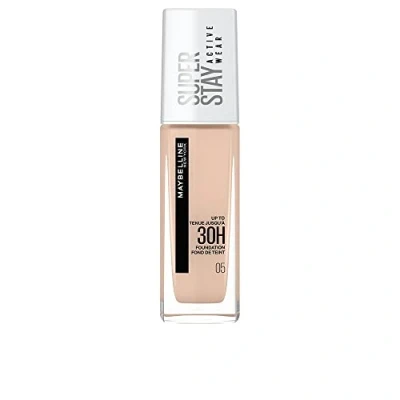 Imagen de Maybelline New York, Base de maquillaje Superstay Active Wear 30H, Larga duración, Waterproof, Alta cobertura, Acabado mate, Tono 05 Light Beige, 30 ml