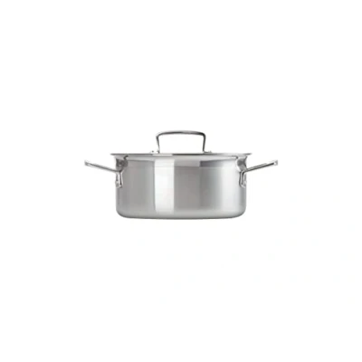 Imagen de Le Creuset 3 Ply Olla baja con tapa, diámetro 20 cm, acero inoxidable, volumen 3, 0 L, para todo tipo de fuentes calor (incluso inducción), metálico, 96200720001000