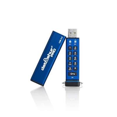 Imagen de iStorage datAshur PRO 32GB Unidad flash USB encriptada Certificación FIPS 140 2 Nivel 3 Protegido por contraseña Resistente al polvo y agua