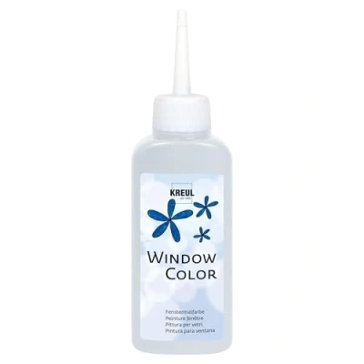 Imagen de KREUL 42701 Window Colour crystal clear 80 ml, pintura al agua para ventanas, con superficie texturada, cristales, espejos, azulejos y otras superficies lisas