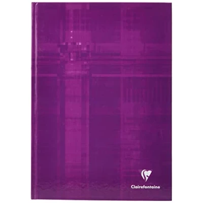 Imagen de Clairefontaine 9040C Un cahier broché rembordé rigide 192 pages 21x29,7 cm 90g unies, couverture carte pelliculée couleur aléatoire