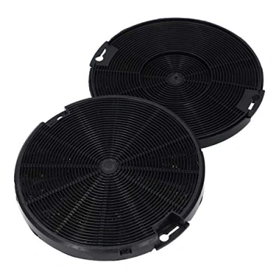 Imagen de 2 x Filtro de carbón activo redondo para AEG Electrolux Zanussi Progress 4055093712 EFF75 campana extractora