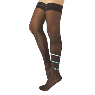 Imagen de MEDIAS A COMPRESION MEDIA AUTOADHESIVAS 70 DEN 10 14 mm/Hg S, M, L, XL NEGRO, NATURAL CALCETERÍA ITALIANA (S, NEGRO)