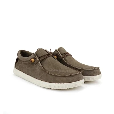 Imagen de WALK IN PITAS WP150 WALLABI Washed Mocasines de Hombre Naúticos Casual Zapatillas Verano Zapatos Casuales y Cómodos para Taupe 37