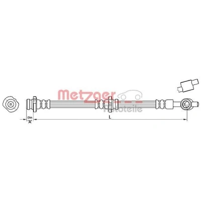 Imagen de METZGER 4110388 Latiguillos de Freno 475 NISSAN: Almera II Hatchback, 2 Limousine