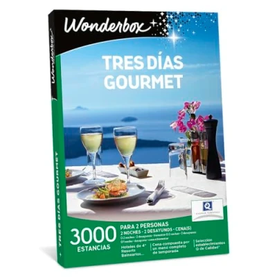 Imagen de WONDERBOX Caja Regalo Tres DÍAS Gourmet Dos Noches con desayunos y cenas o más Opciones a Elegir Entre 3.000 hoteles para Personas.