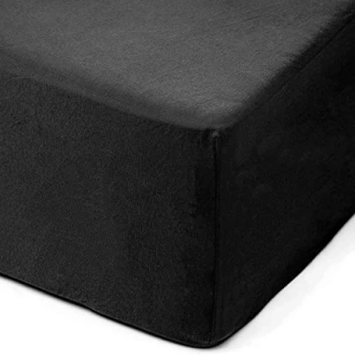 Imagen de Amago Sábana Bajera, Borde de 50 cm, 100% Algodón, 180 x 200 cm Negro