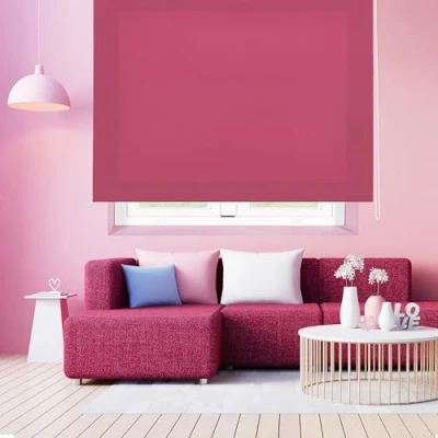 Imagen de Blindecor Ara Estor enrollable translúcido liso Fucsia, 160 x 175 cm (ancho por alto) Tamaño de la Tela 157 170 Estores para ventanas