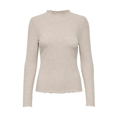 Imagen de ONLY Onlemma HIGH NECK NOOS Camiseta de manga larga, Mujer, Talla: Large, Pumice stone
