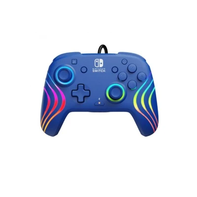 Imagen de Mando Nintendo Switch PDP Afterglow Wave Wired Controller, Para Switch, Con cable, Azul