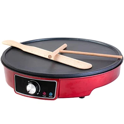 Imagen de Gadgy ® Crepera Crêpes Maker Diametro 30 cm 1000 W Plancha Anti Adherente Temperatura Ajustable Esparcidor y Espátula Incluido Panqueques Tortitas Tortillas Wraps Bacón