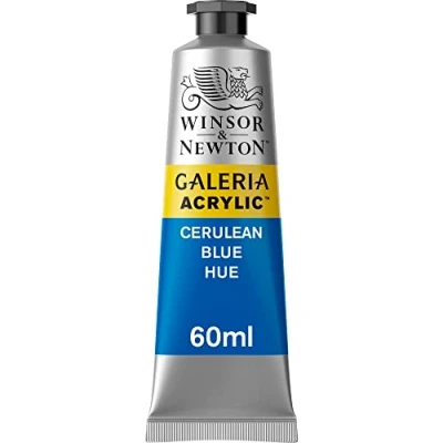 Imagen de Winsor &amp; Newton Galería, Pintura acrílica, Azul (Cerulean Blue Hue), 60 ml,