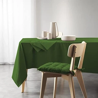 Imagen de Douceur d&#039;Intérieur Mantel Rectángulo (140 X 240 Cm) Mistral Verde, Algodón Reciclado