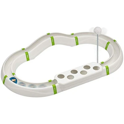Imagen de Ferplast Juguete Interactivo para Gatos Labyrinth Circuito con Resorte, Bola Luminosa incluida, 72 x 40 cm