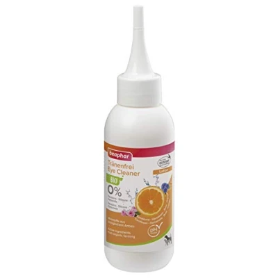 Imagen de BEAPHAR Loción orgánica sin lágrimas para perros y gatos Contra la irritación en zona de los ojos Con un 99% ingredientes naturales ECOCERT 0% parabenos, íconos silicona, colorantes