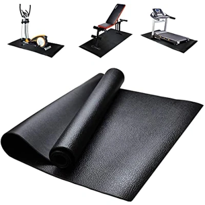 Imagen de GIOVARA Esterilla de Ejercicio y Equipo Fitness, Antideslizante, Alfombrilla Protectora Piso para Cintas Correr, Ciclismo, Rowers, Cross Trainers Otros Equipos Gimnasio, 180cm x 80 cm