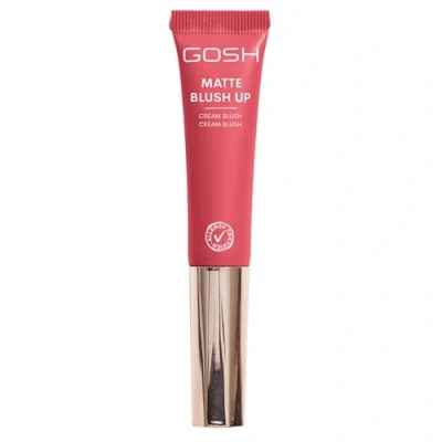 Imagen de GOSH Cream Blush Matte UP I Liquid para un acabado mate y fresco Crema Rouge con esponja integrada viajes Sin perfume, certificado alérgico vegano 003 Cherry Berry