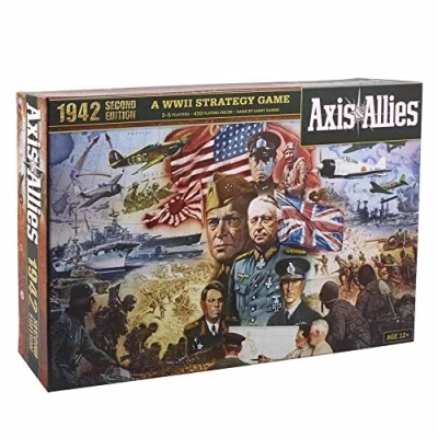 Imagen de Hasbro Gaming Avalon Hill Axis &amp; Allies 1942 2da edición Juego de Mesa Estrategia la Segunda Guerra Mundial, para 2 a 5 Jugadores, Edad 12+