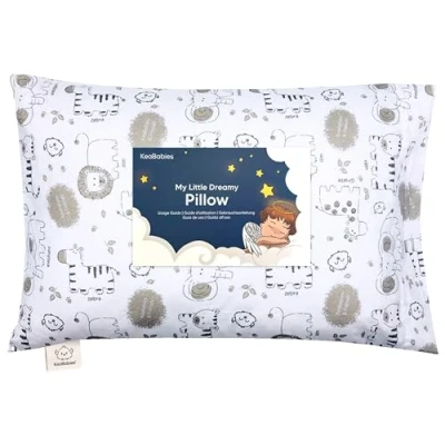 Imagen de Almohada con Funda De Algodón Orgánico Suave para Dormir Lavable E Respirable Niño Pequeño Viajar (KeaSafari)