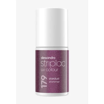 Imagen de alessandro Striplac Stardust Shimmer Esmalte de uñas UV Opaco y resistente a los arañazos hasta 15 días Fácil aplicación Tecnología extracción suave Vegano Púrpura, 6,5 ml