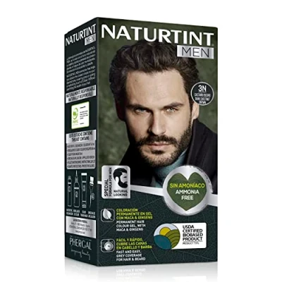 Imagen de Naturtint Men Coloración Permanente Sin Amoniaco 100% Cobertura de Canas Especial Hombres Color natural y duradero Ingredientes Naturales 3N Castaño Oscuro 170 ml
