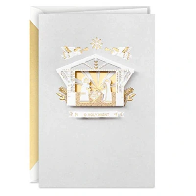 Imagen de Hallmark tarjetas de Navidad en caja (12 y sobres), color dorado