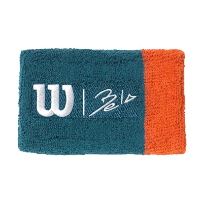 Imagen de Wilson Bela Extra Wide WRTBD II OSFA Muñequera, Adultos Unisex, Blue Coral/Fiesta/ (Azul), Talla Única