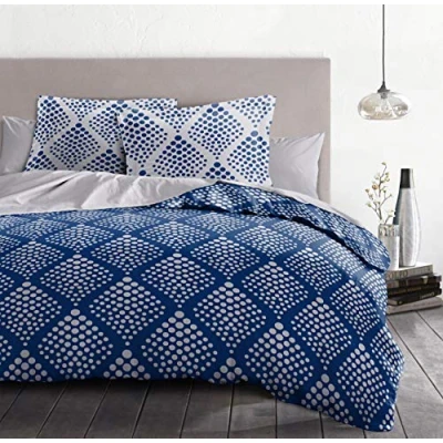 Imagen de Home Linge Passion Funda nórdica 3 Piezas 100% algodón 57 Hilos 2 Personas 220x240 cm LOUXOR Azul