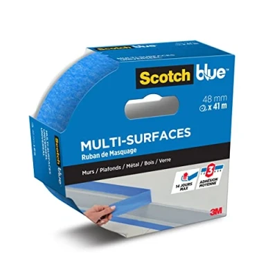 Imagen de ScotchBlue Cinta de enmascaramiento múltiple (48 mm x 41 m, 1 rollo/embalaje, 70% PEFC, SGSCH PEFC COC 110078)