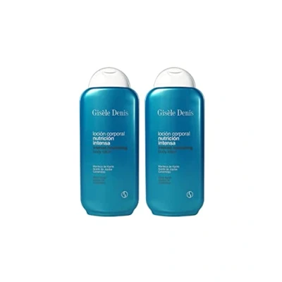 Imagen de GISÈLE DENIS Loción Corporal Nutrición Intensa, 2x400 ml, Crema de Cuerpo, Hidratante y Protector, con Manteca Karité, Aceite Jojoba Ceramidas, VItaminas Minerales, Regenerador