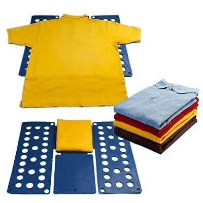 Imagen de InnovaGoods Doblador de Ropa, Polipropileno, Azul, 24x59x3 cm
