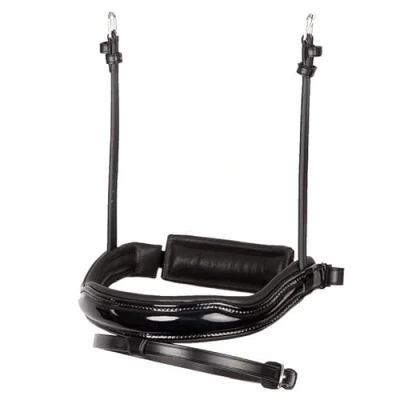 Imagen de BR Noseband doble laca anatómica de apriete Cob Negro / Plata
