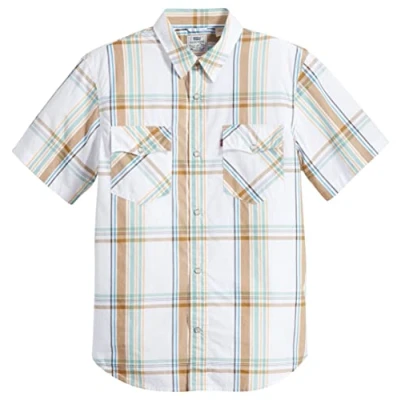 Imagen de Levi&#039;s Ss Relaxed Fit Western Camisa Hombre, Waab Plaid Mustard Olive, M