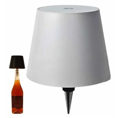 Imagen de THUCHENYUC Lámpara De Botella Inalámbrica, 3 Colores Regulación Continua Luces Recargables Vino Inalámbrica Recargable Táctil LED para Bares Restaurantes(White)