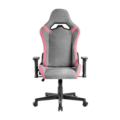 Imagen de Mars Gaming MGC PRO, Silla Profesional, Acabado Fabric Transpirable, Reposabrazos 2D y Respaldo Reclinable 135, Cojines Lumbar Cervical Soft Touch, Ruedas XL Pistón Gas Clase 4, Rosa