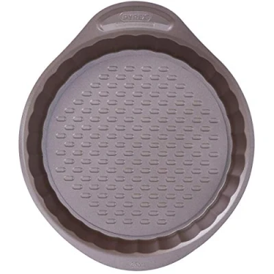 Imagen de Pyrex Molde Tarta con Fondo Desmontable 25Cm Asimetria, Acero, Negro, 3.5 cm