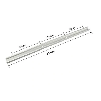 Imagen de belupai 600mm T Slot Track Mitre Jig Fixture Herramienta de sujeción borde recto 30x12.8mm Guía Mango aleación aluminio Manómetro pesado para enrutador Sierra mesa