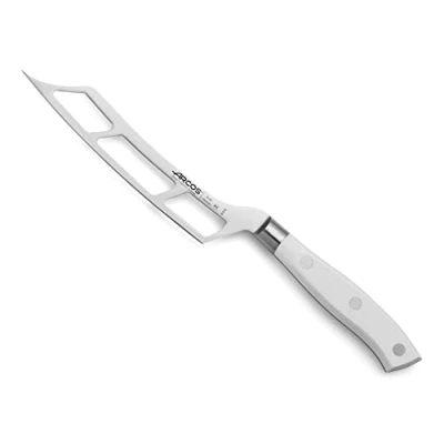 Imagen de Arcos Cuchillo queso forjado Acero Inoxidable Nitrum y Hoja 145 mm. Mango ergonómico polioximetileno POM. Serie Riviera Blanc. Color blanco.