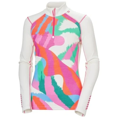 Imagen de Helly Hansen W LIFA Merino Midw Gra 1/2 Cremallera Chaqueta Baselayer, 014 Off White Jpb AOP, M para Mujer