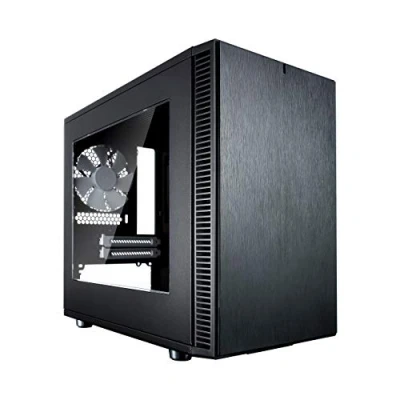 Imagen de Fractal Design Nano S Window , Mini Tower Computer Case ITX Optimized for High Airflow and Silent Computing with ModuVent Technology ,2x Dynamic X2 GP,14 Fans included ,Black
