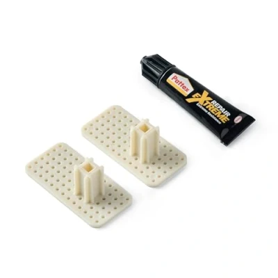 Imagen de TATAY Kit de fijación con Pegamento Glue&amp;Fix, Incluye el Universal Repair Extreme Pattex (1 Tubo 20 gr y 2 Piezas para Colgar los Accesorios baño Slim)