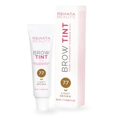 Imagen de Renata Beauty Tinte para Cejas 15ml Coloración Premium de Larga Duración con Resultados 4 Semanas Color Seguro y Suave [Color Marrón Claro] [Oxidante No Incluido]
