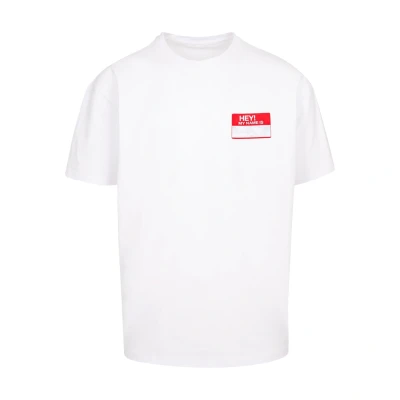 Imagen de Upscale by Mister Tee Unisex HEY! MY NAME IS Camiseta estampada, Talla: Small, White